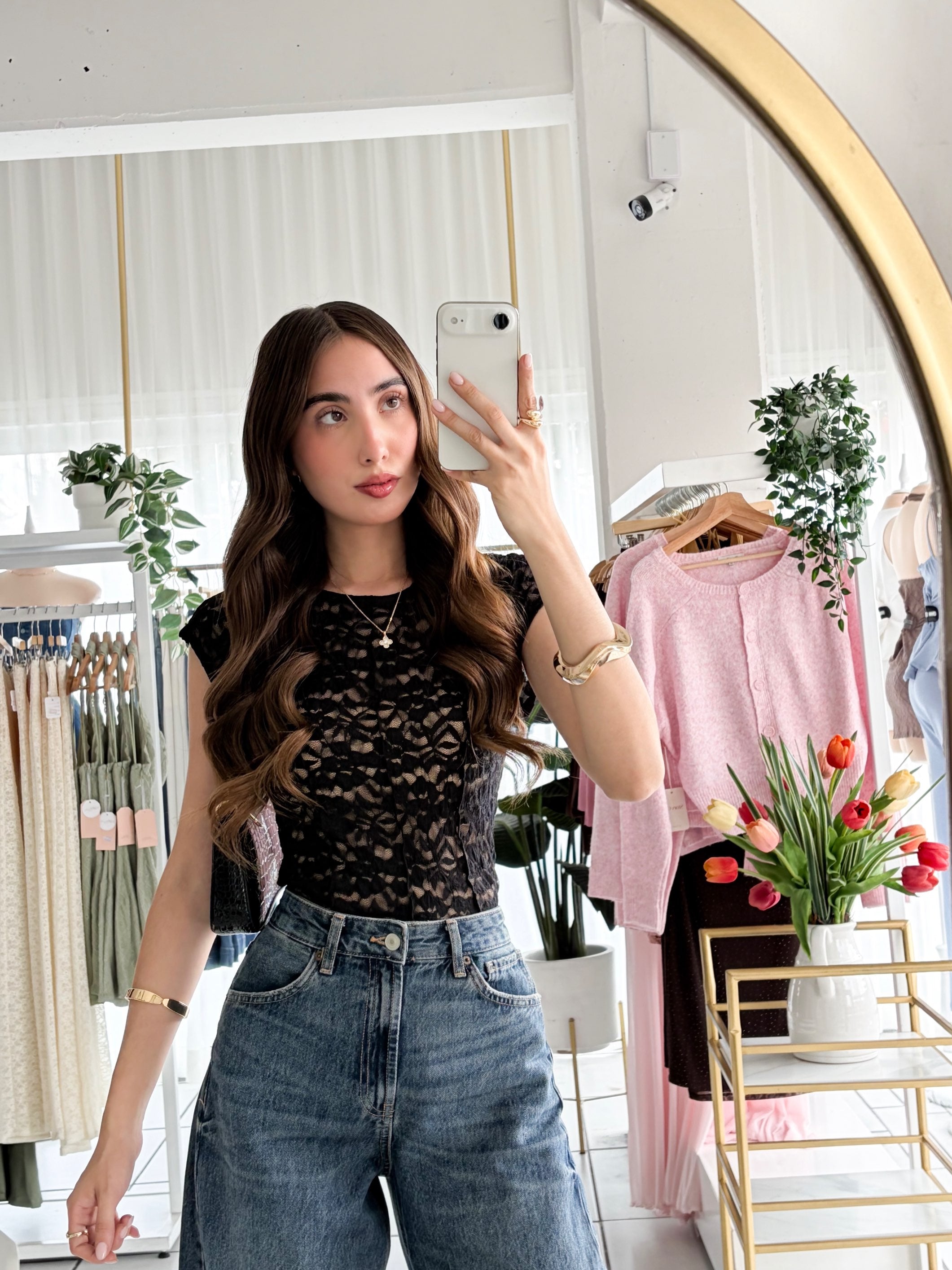 Blusa encaje floral