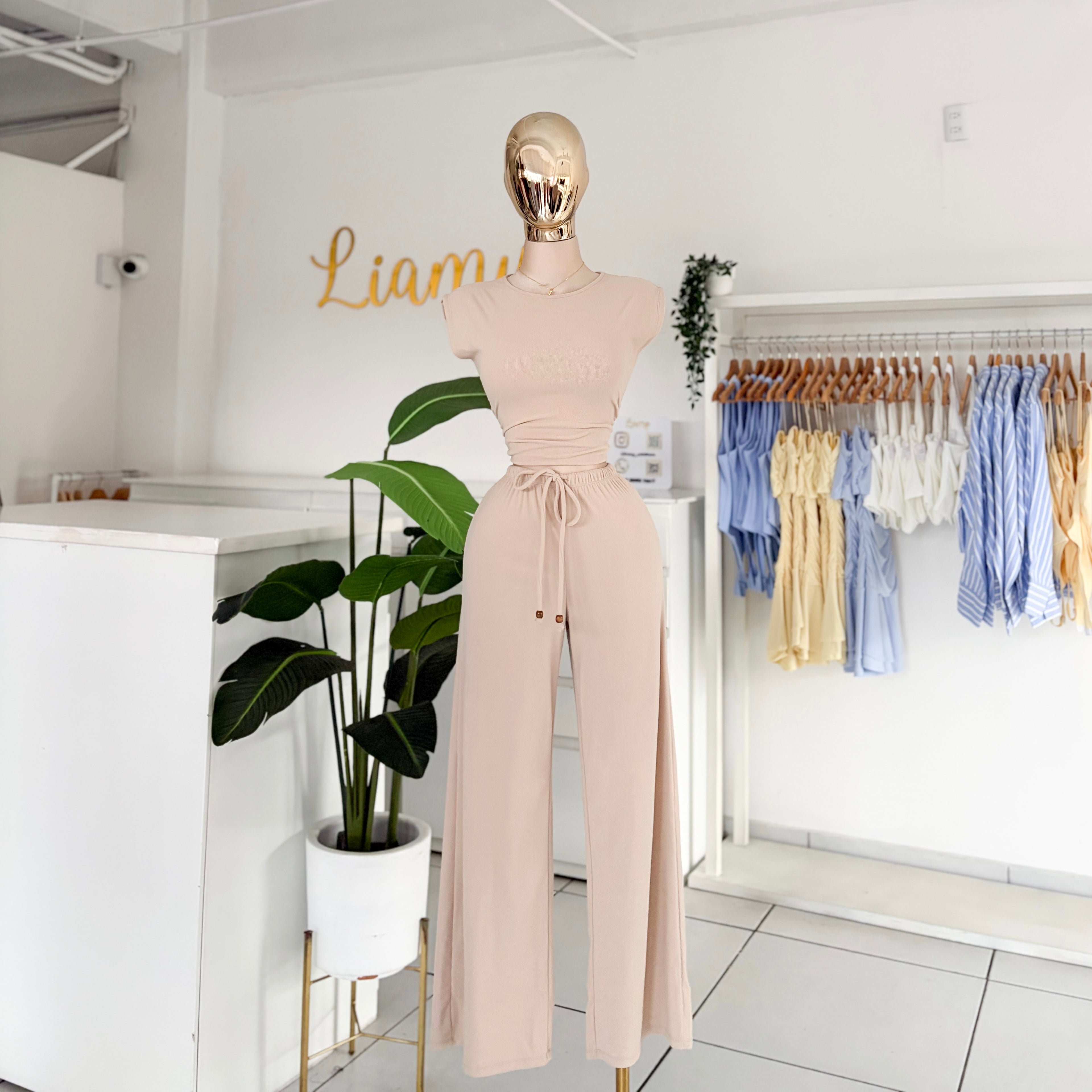 Set blusa corrugada