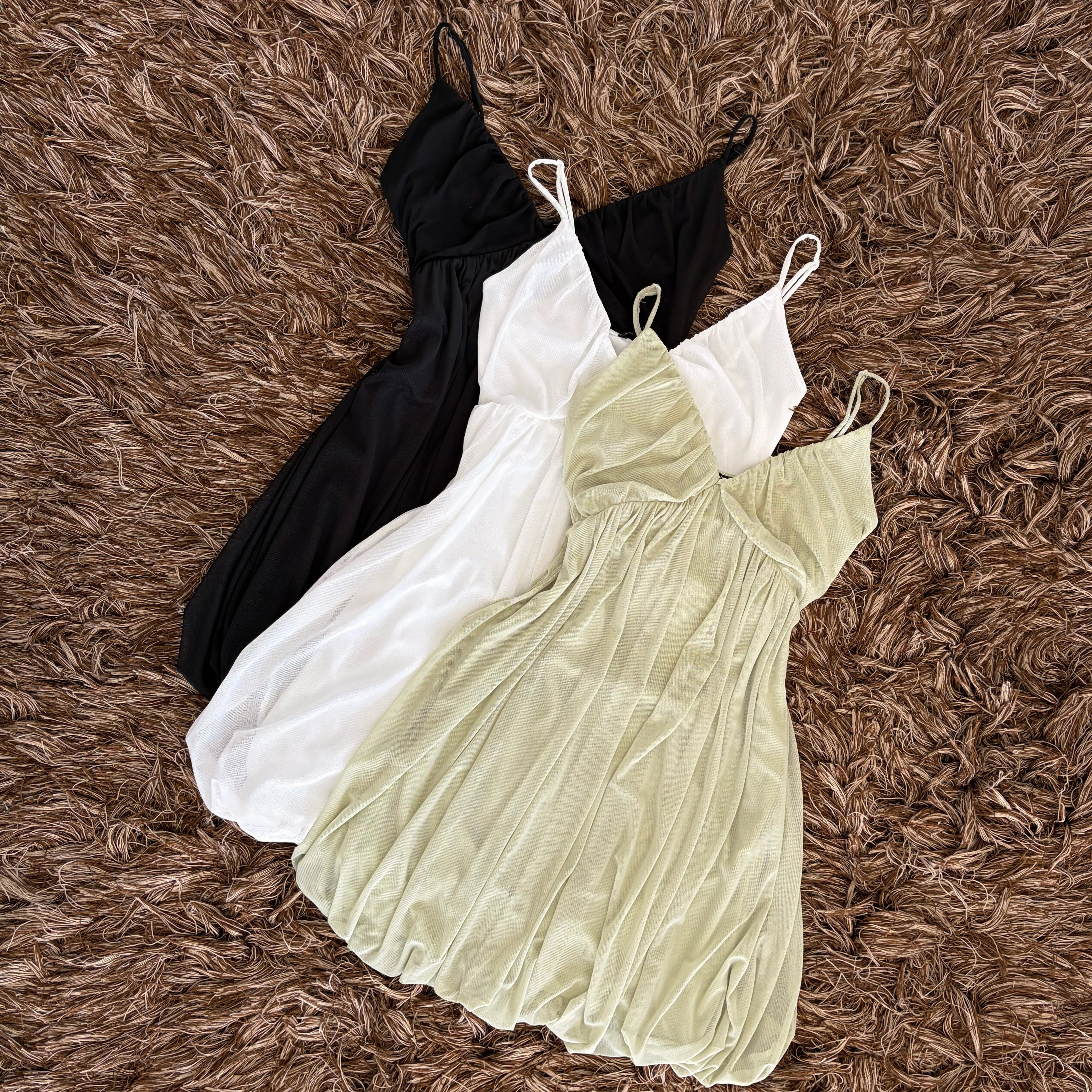 Vestido globo mesh
