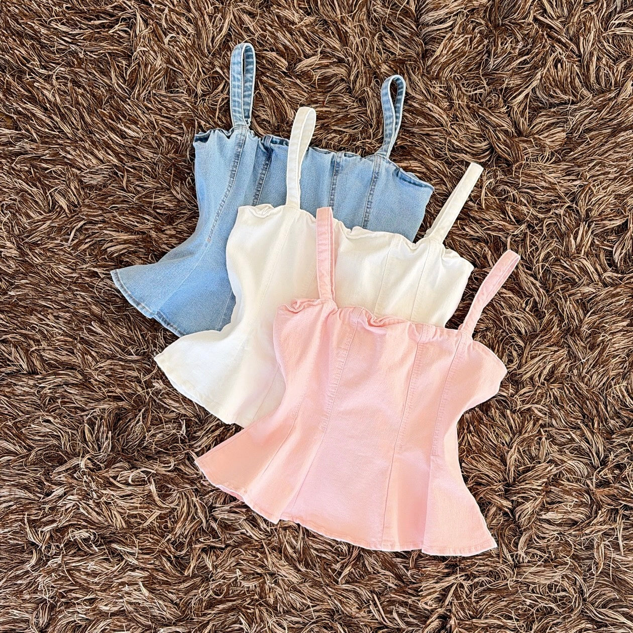 Blusa vuelo mezclilla