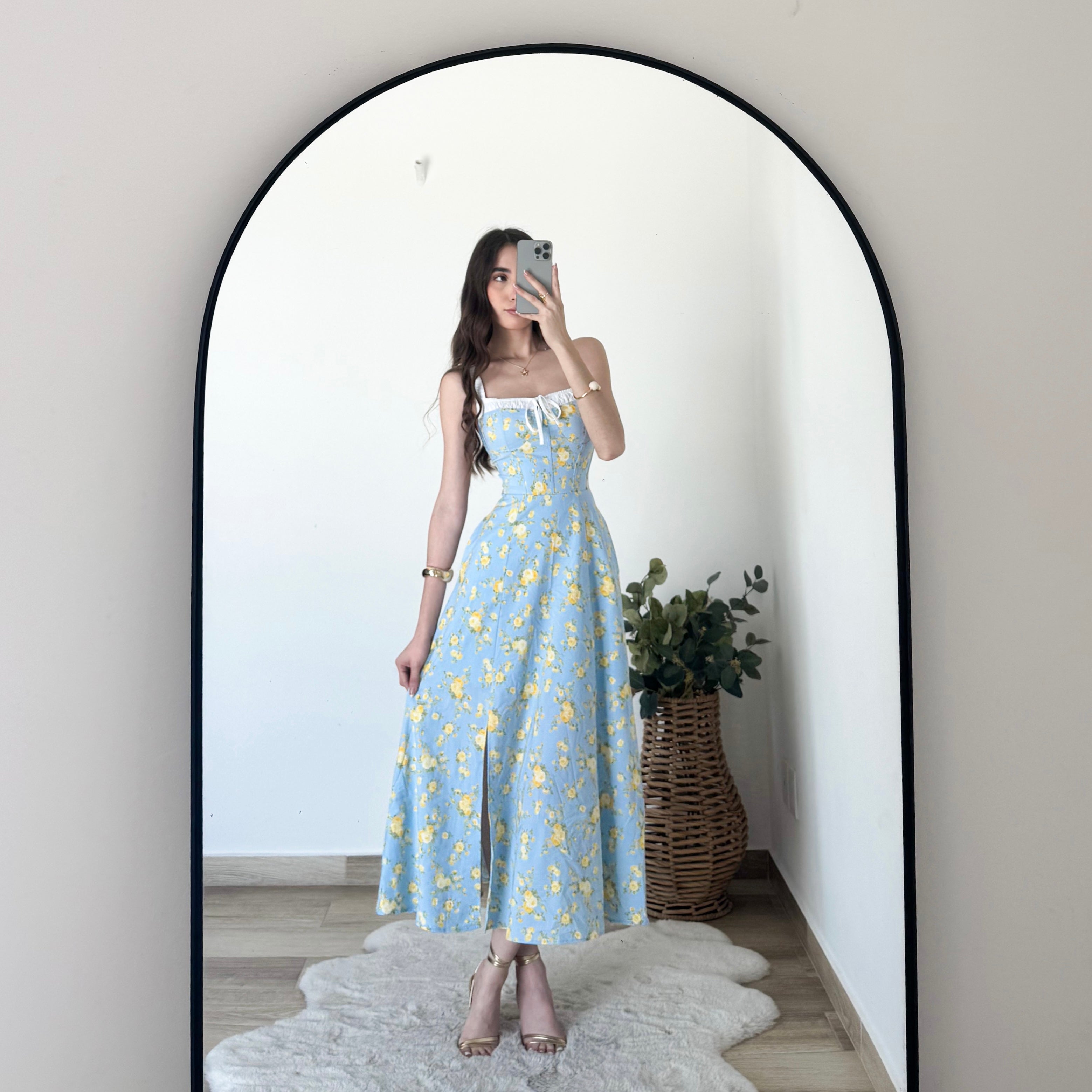 Vestido largo floreado