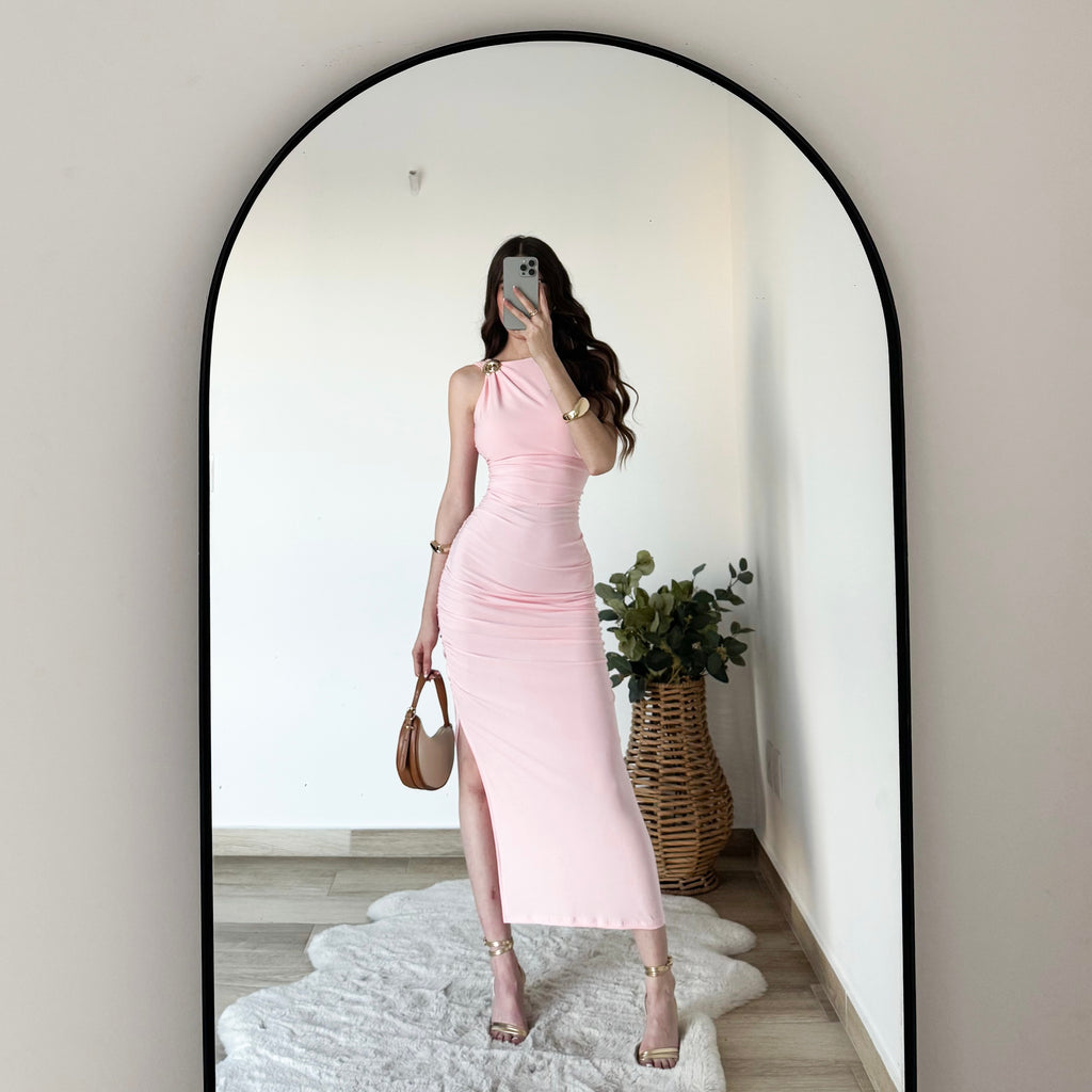 Vestido caracol corrugado