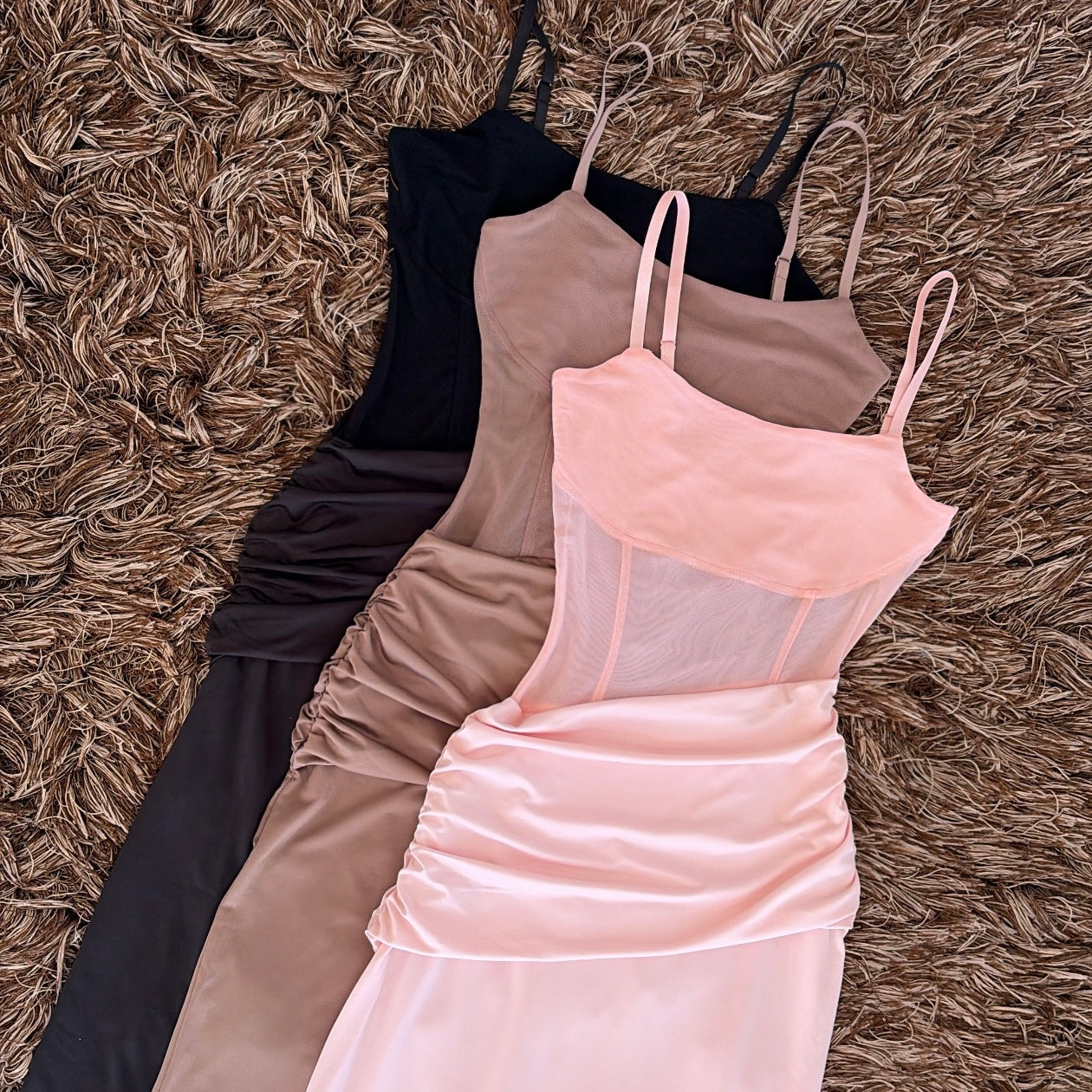 Vestido cintura corrugada