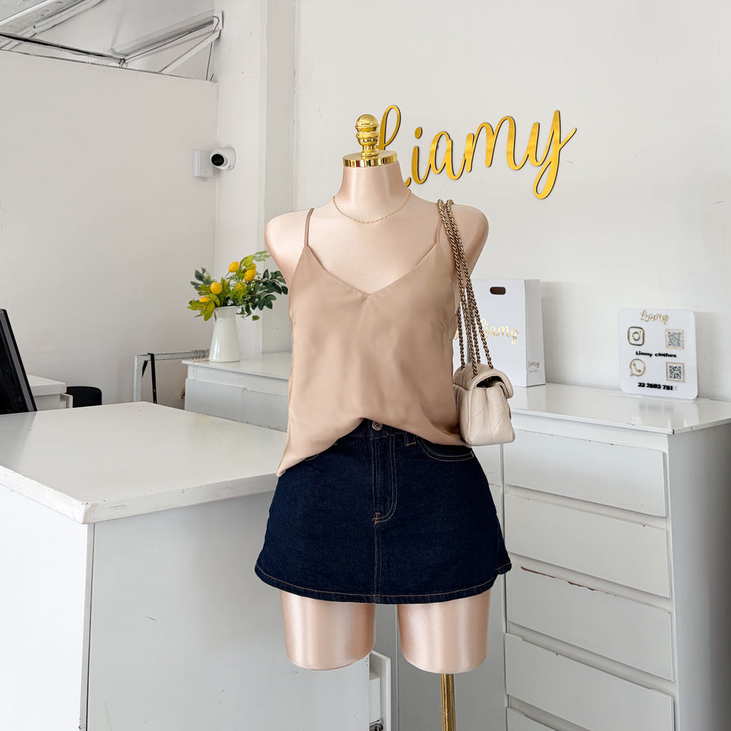 Blusa tirantes satén