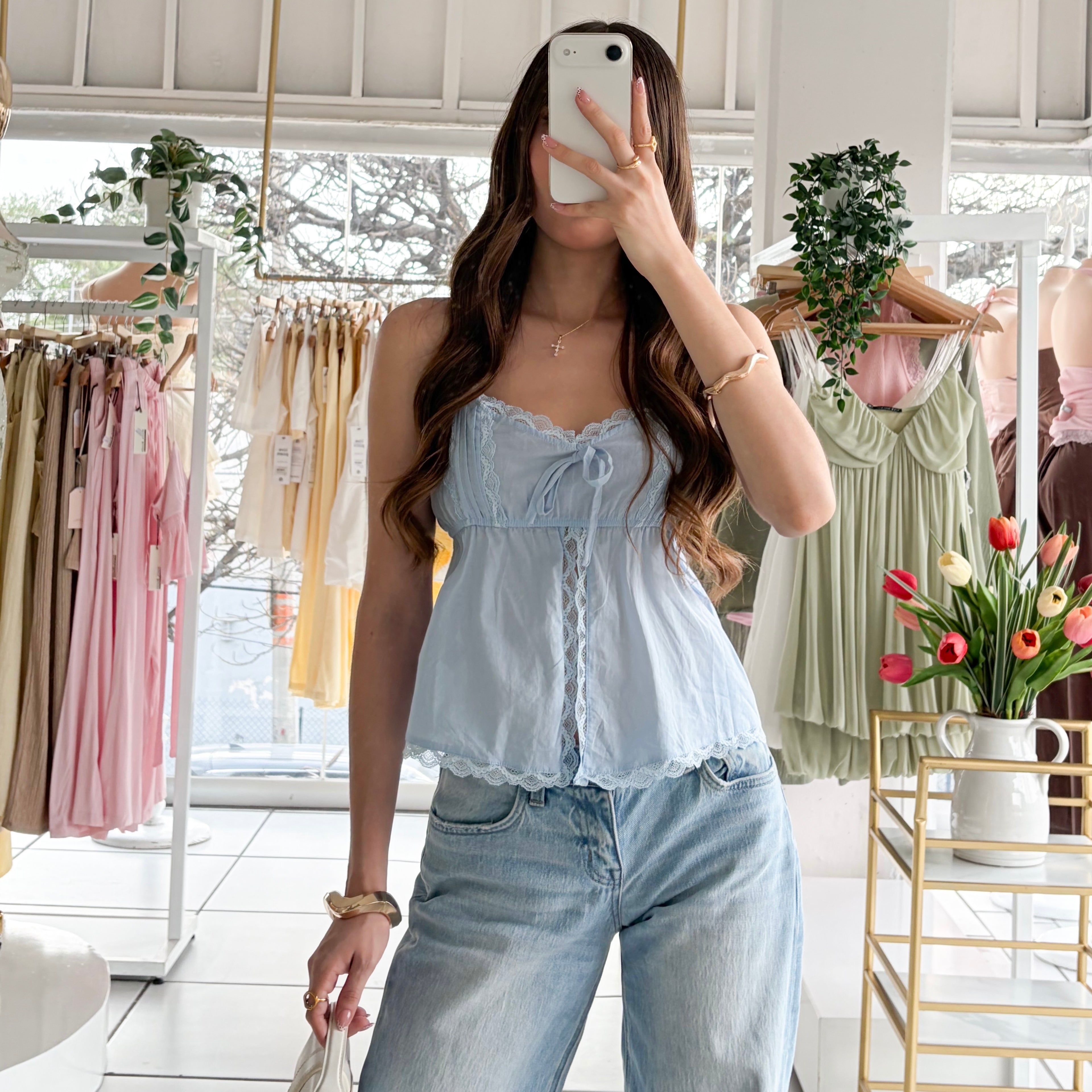 Blusa encaje abierta