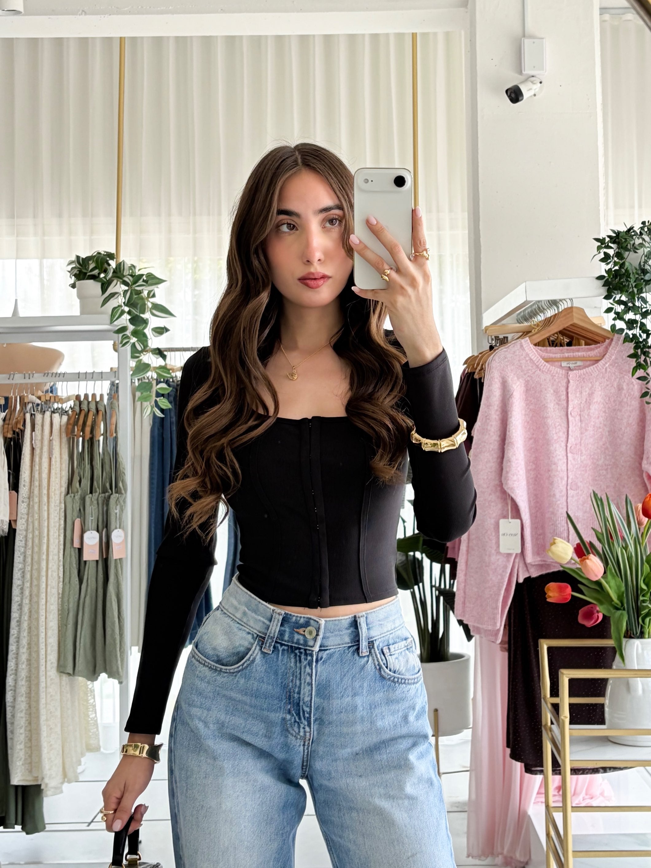 Blusa tipo corsé