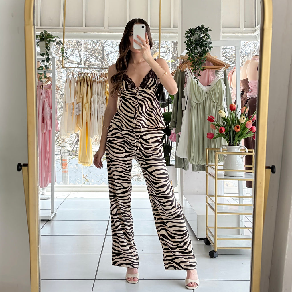 Set zebra satin