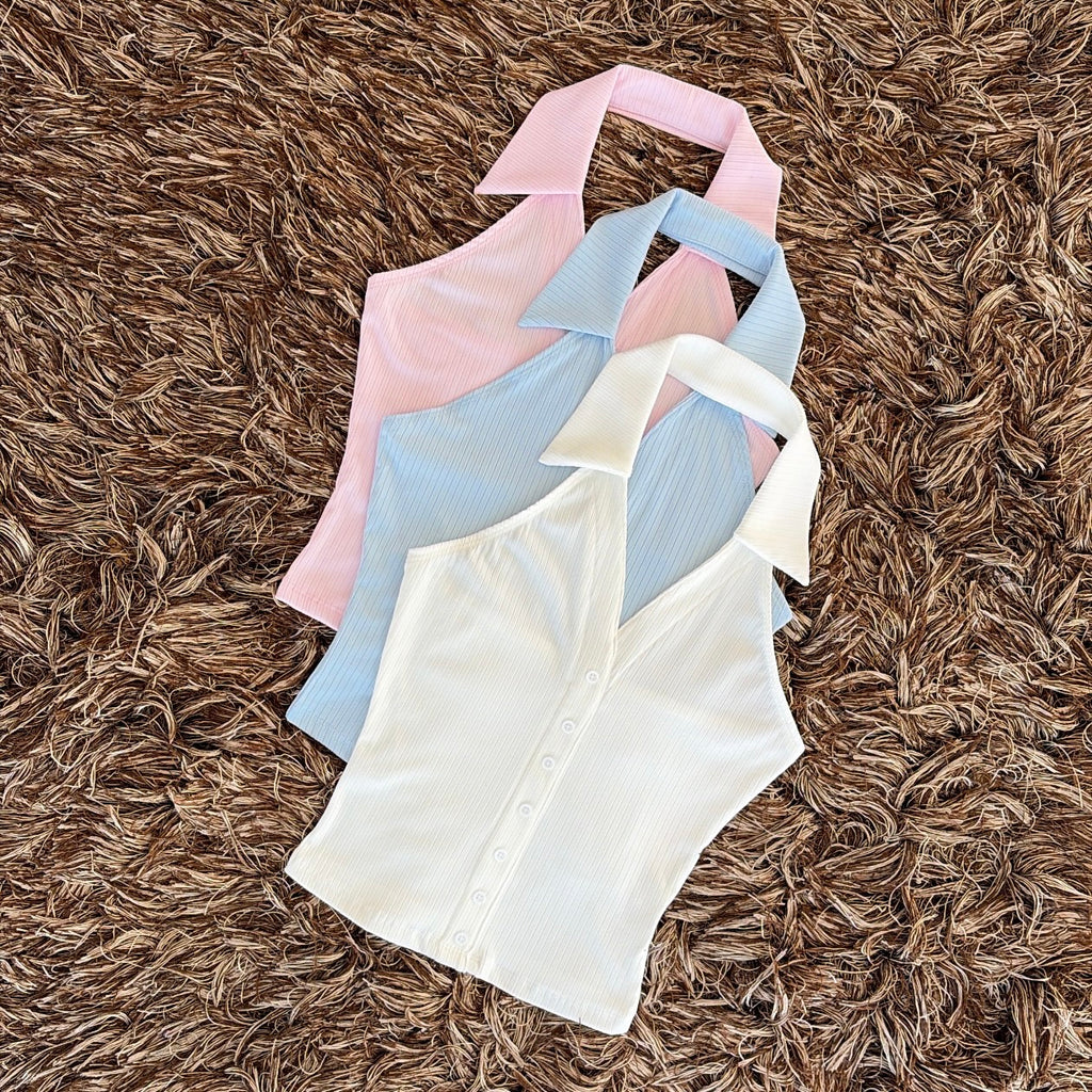 Blusa halter botones