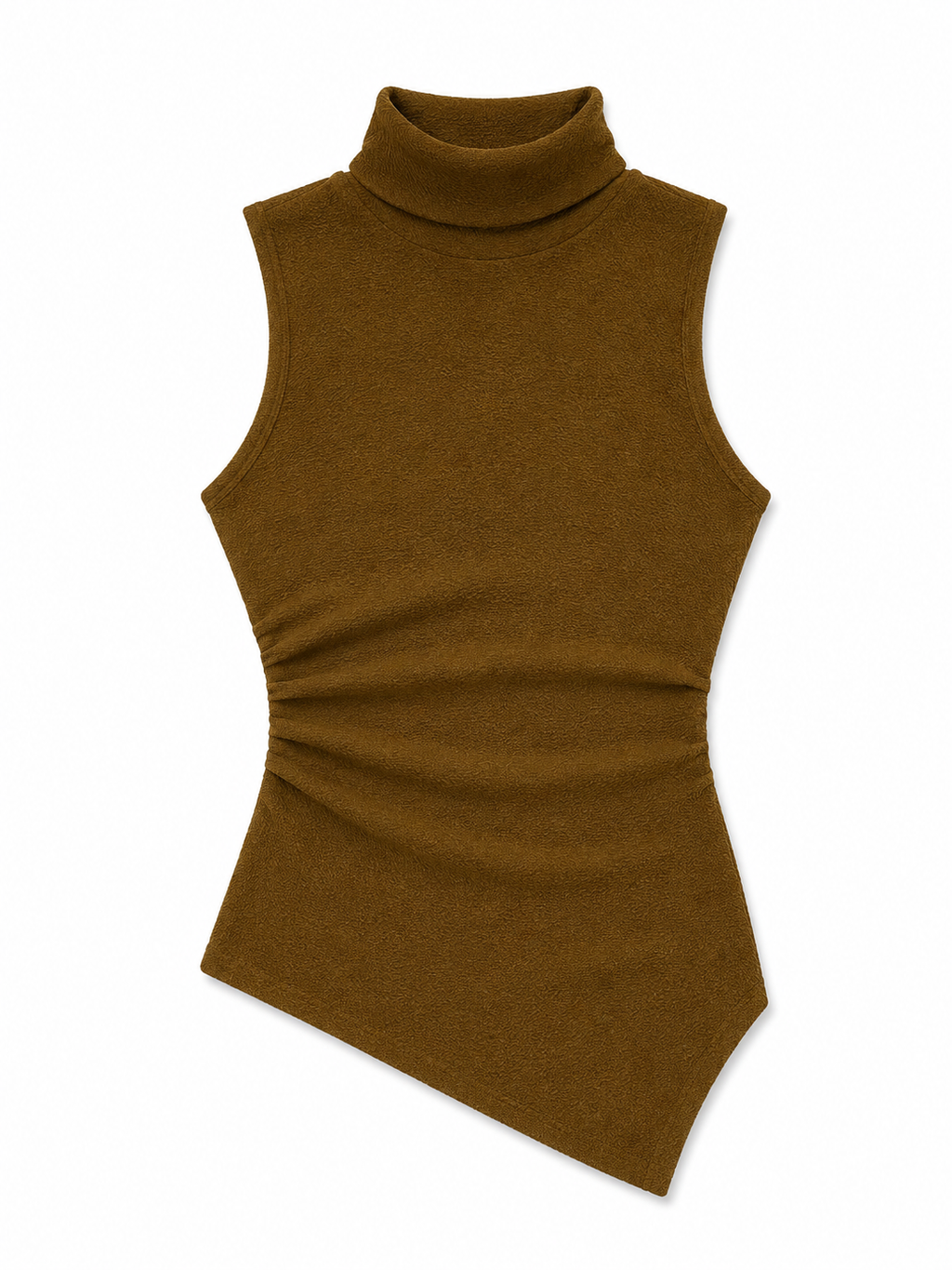 Blusa cuello cortes diagonales