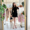 Vestido cuello asimétrico
