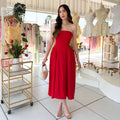 Vestido straple largo