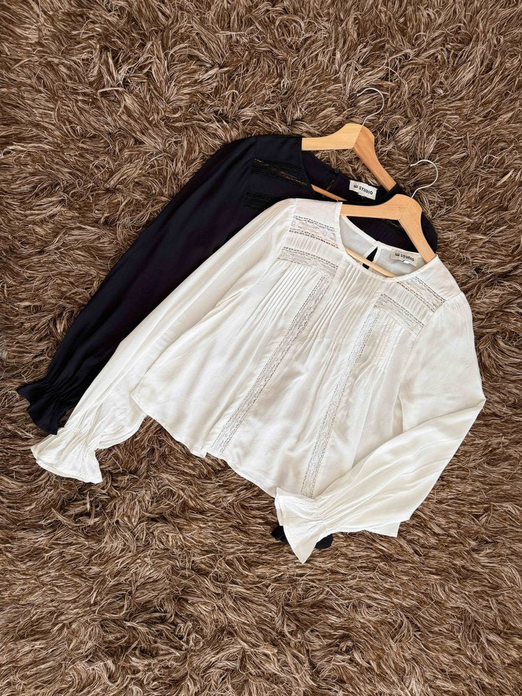 Blusa campesina manga larga