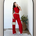 Set blusa corrugada
