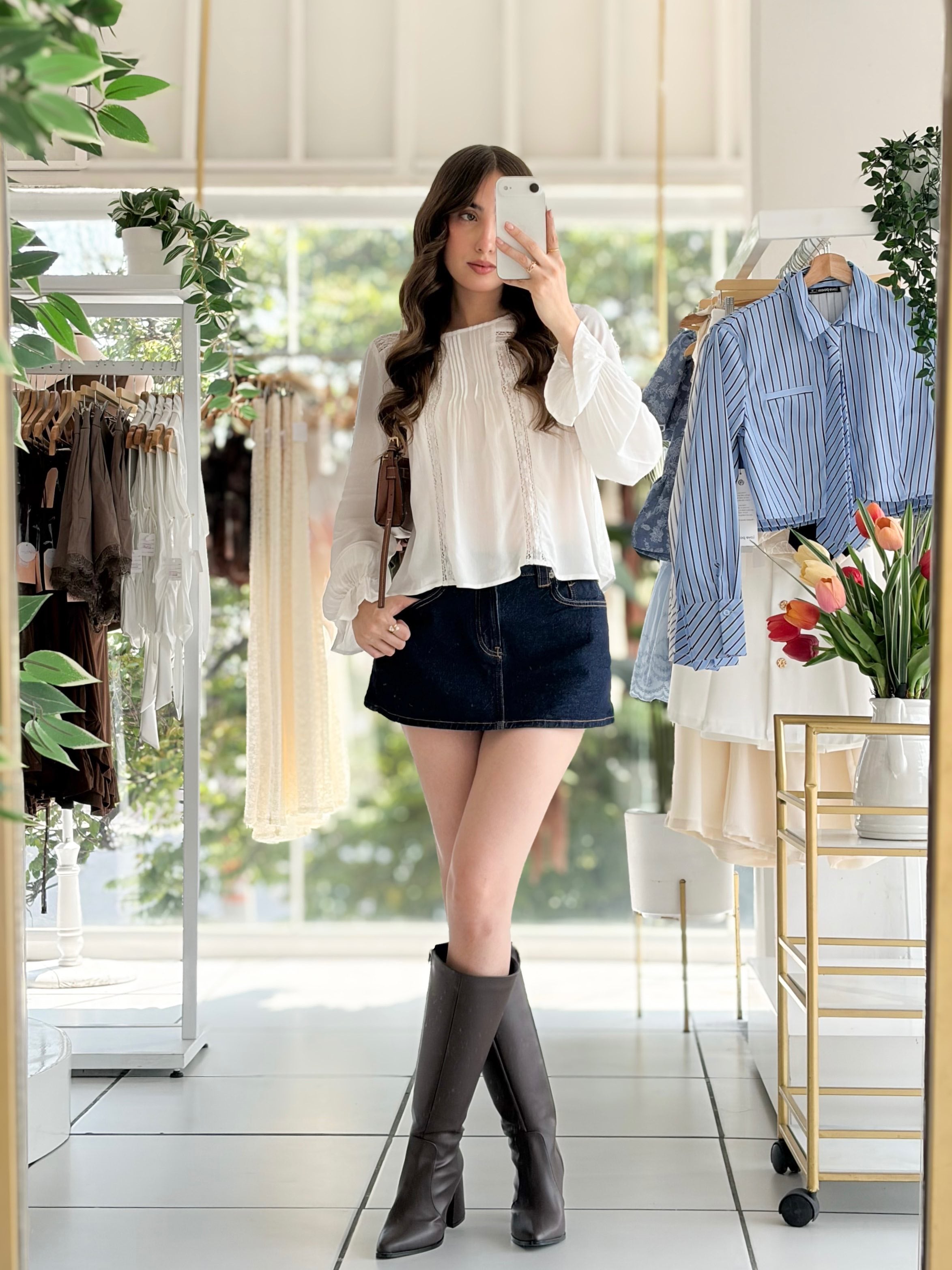 Blusa campesina manga larga