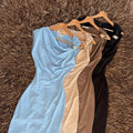 Vestido largo broche manga