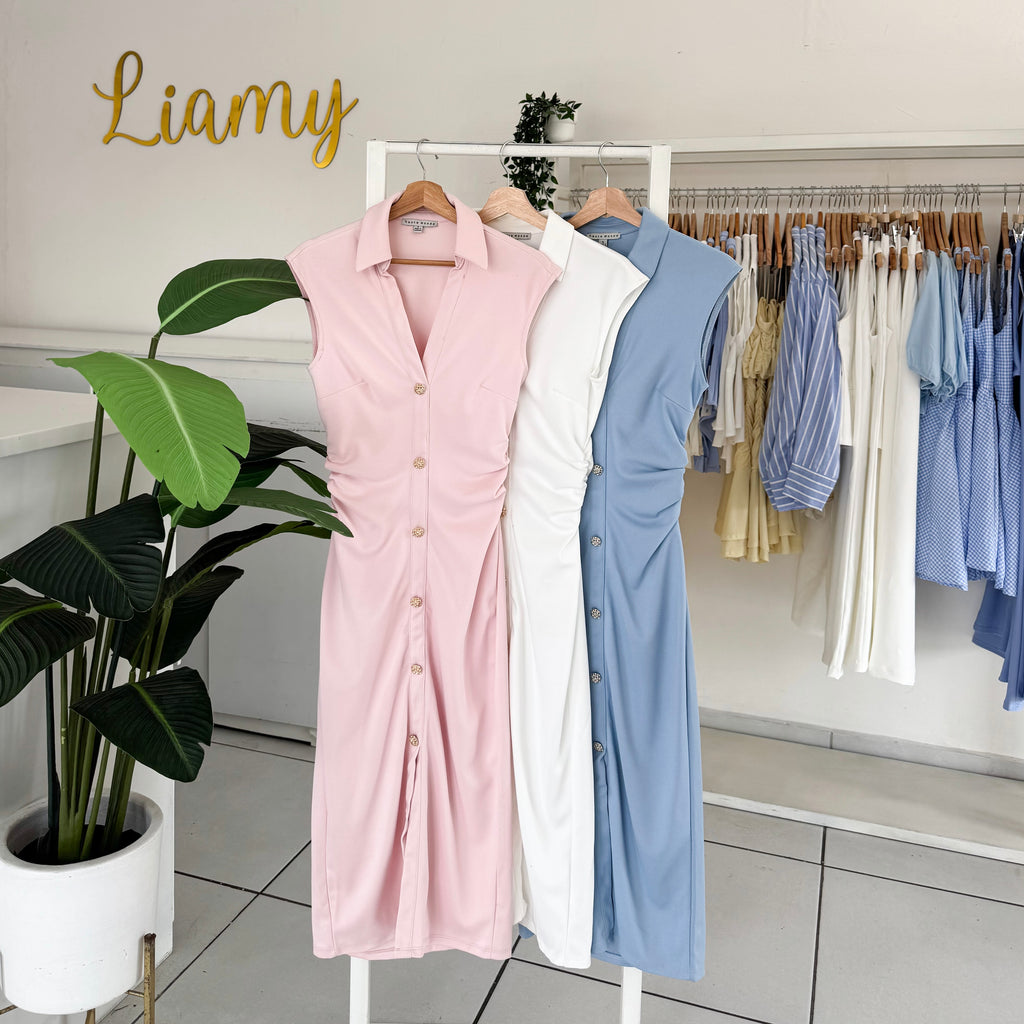 Vestido largo botones