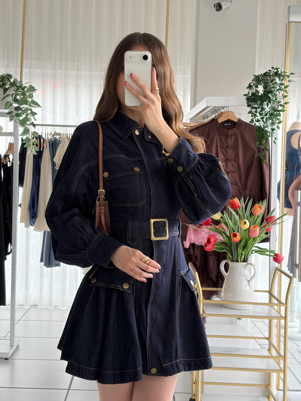 Vestido mezclilla hebilla