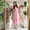 Vestido largo tirante olan