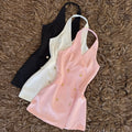 Vestido botones halter