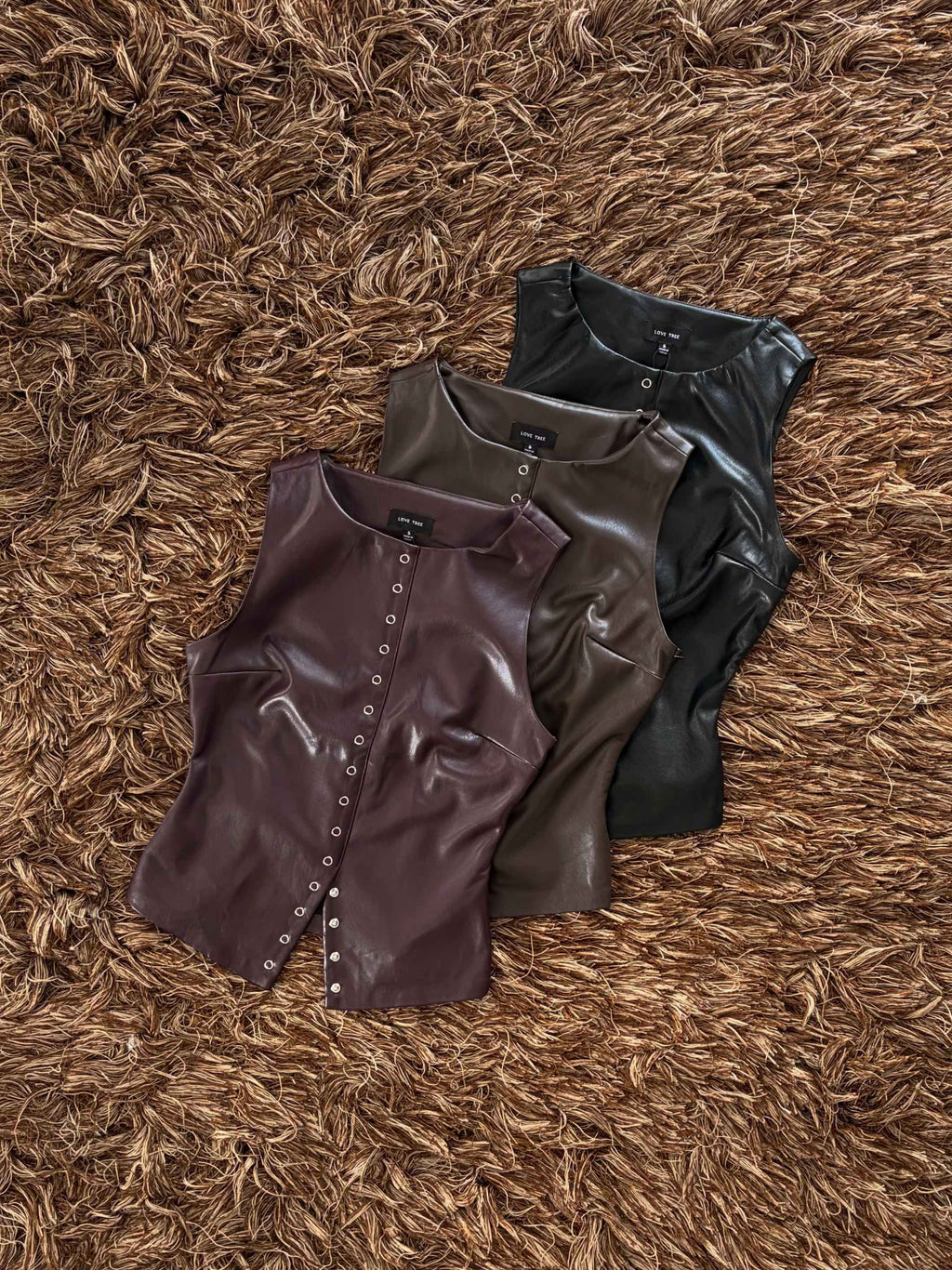 Blusa botones vinipiel