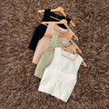 Blusa canele botones dorados