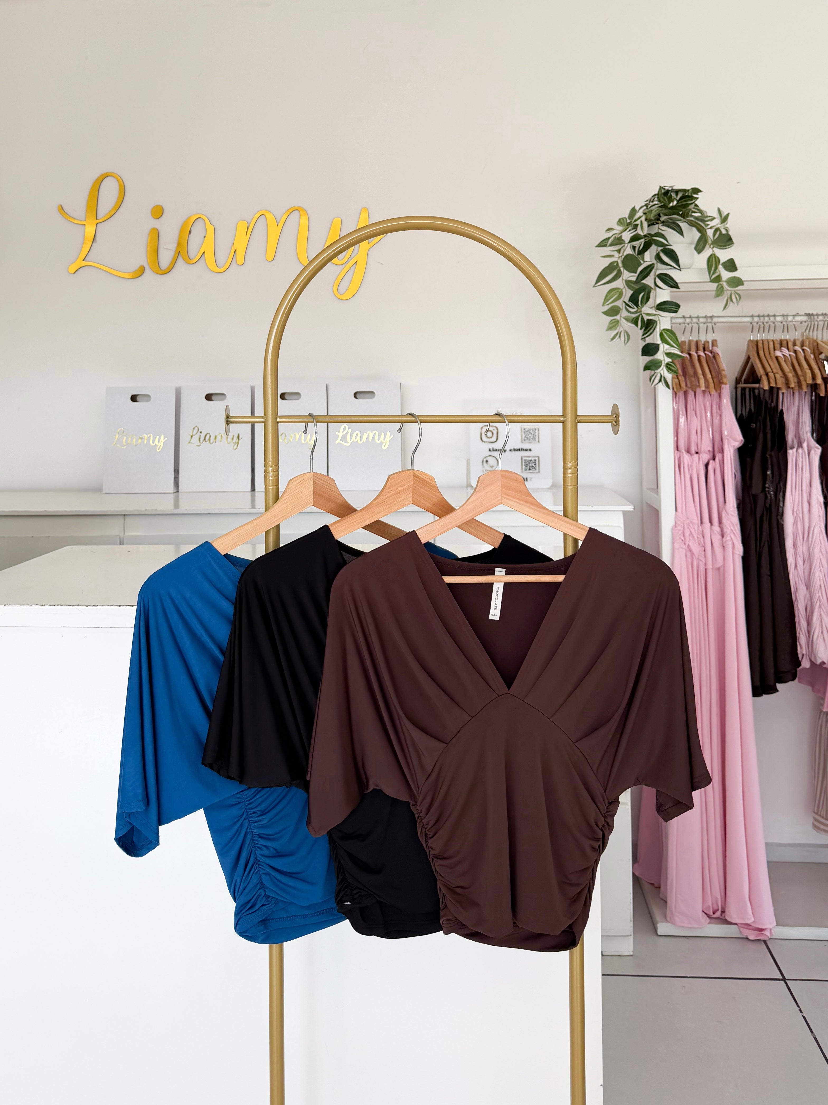 Blusa pecho V corrugado