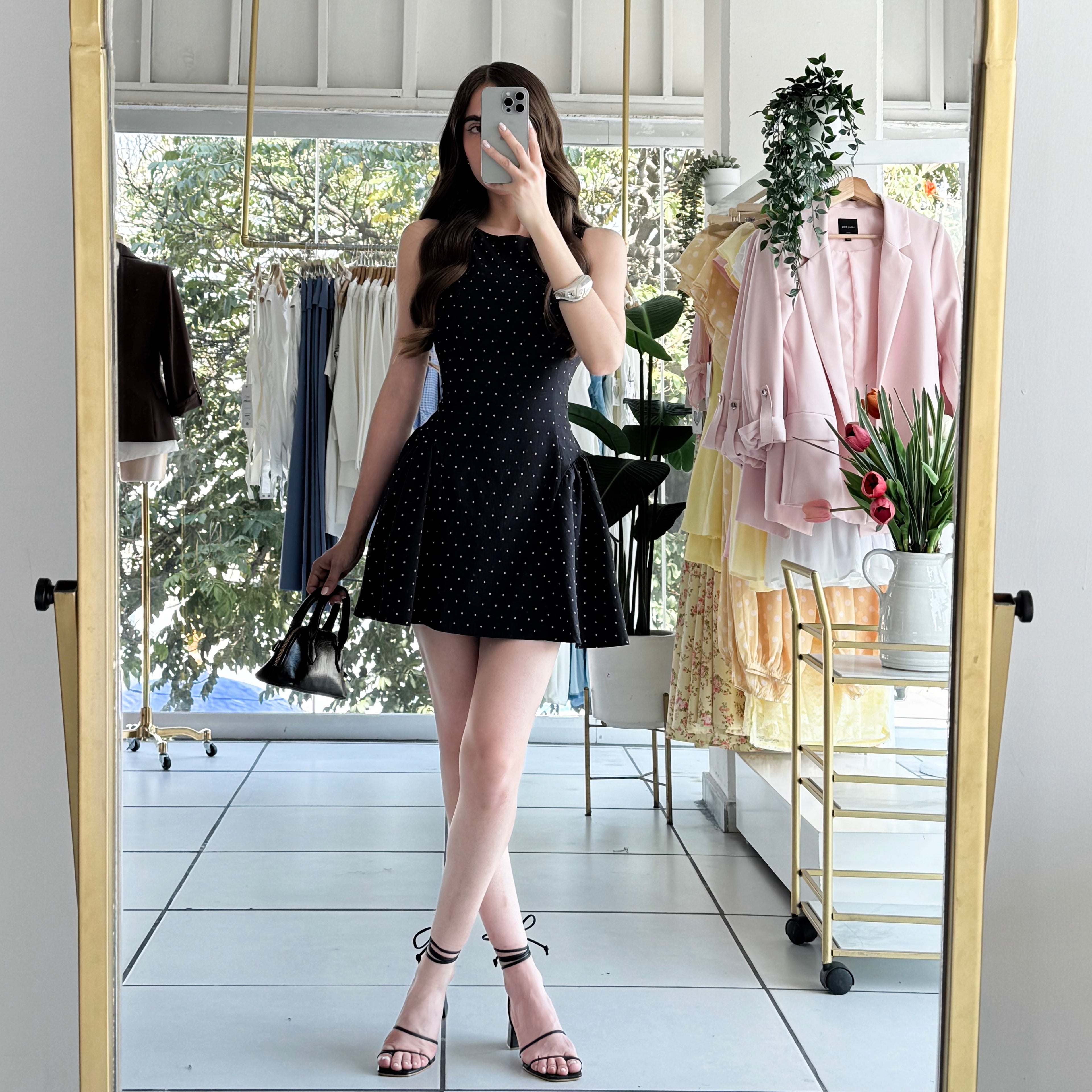 Vestido puntos vuelo