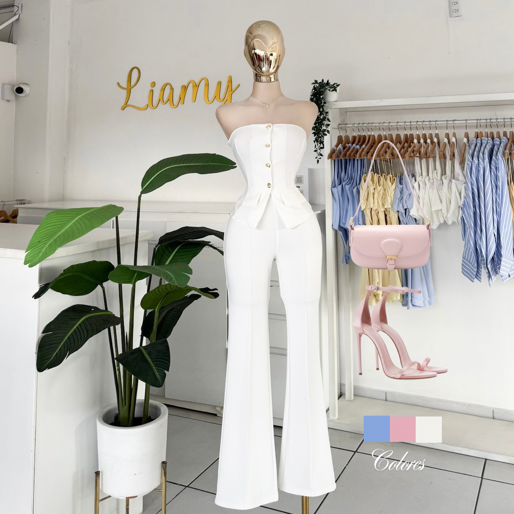 Set de blusa strapless