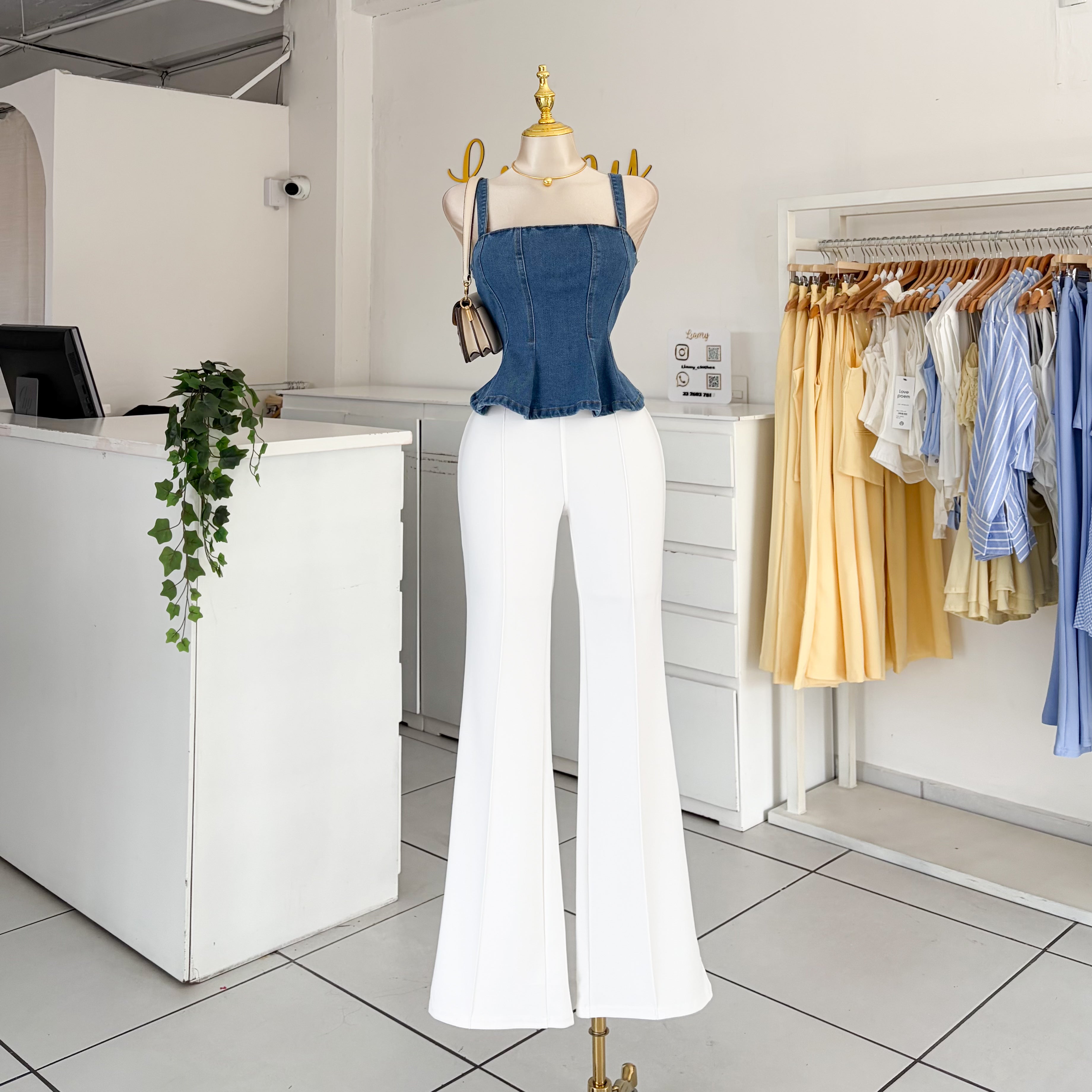 Blusa mezclilla tirantes