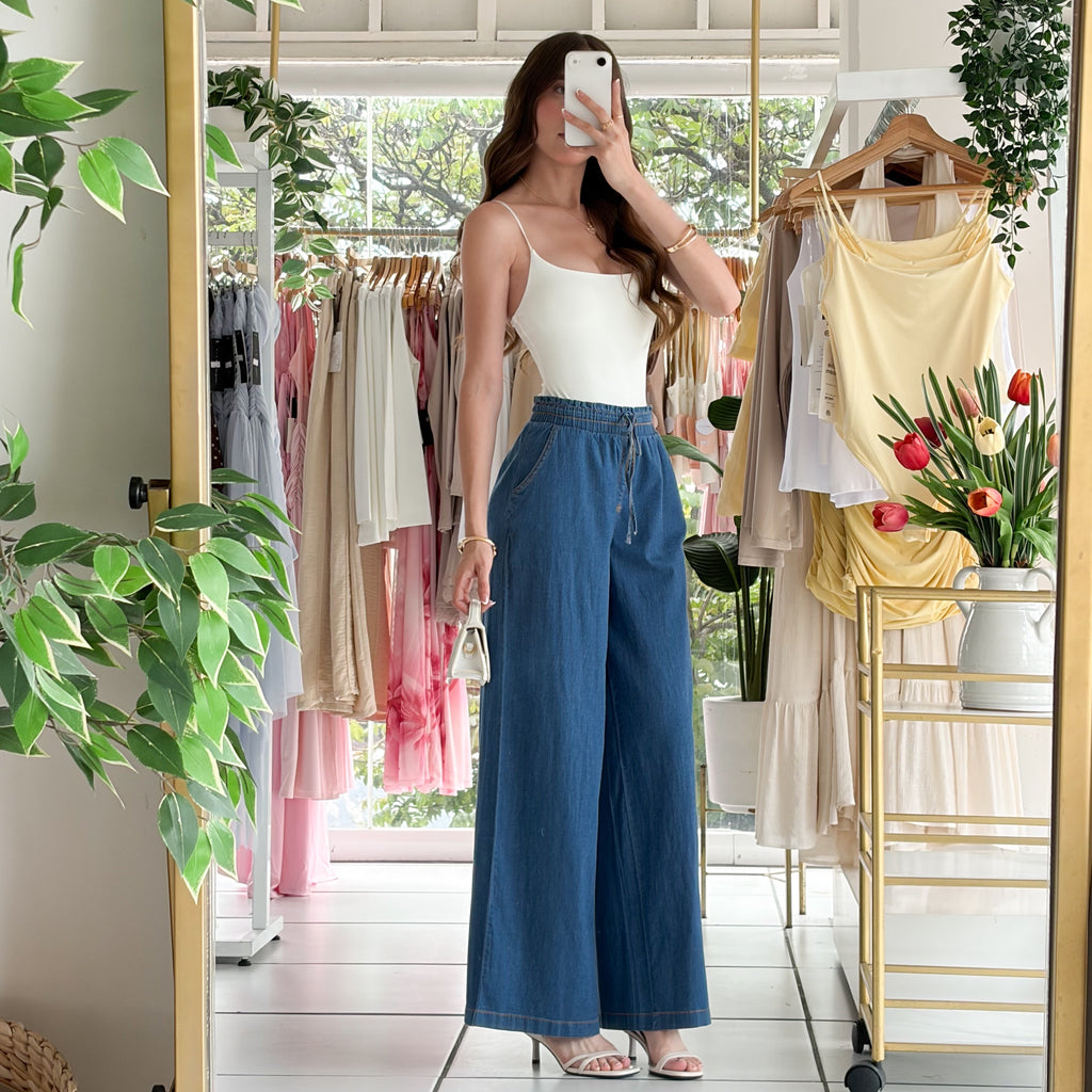Pantalón mezclilla lazo