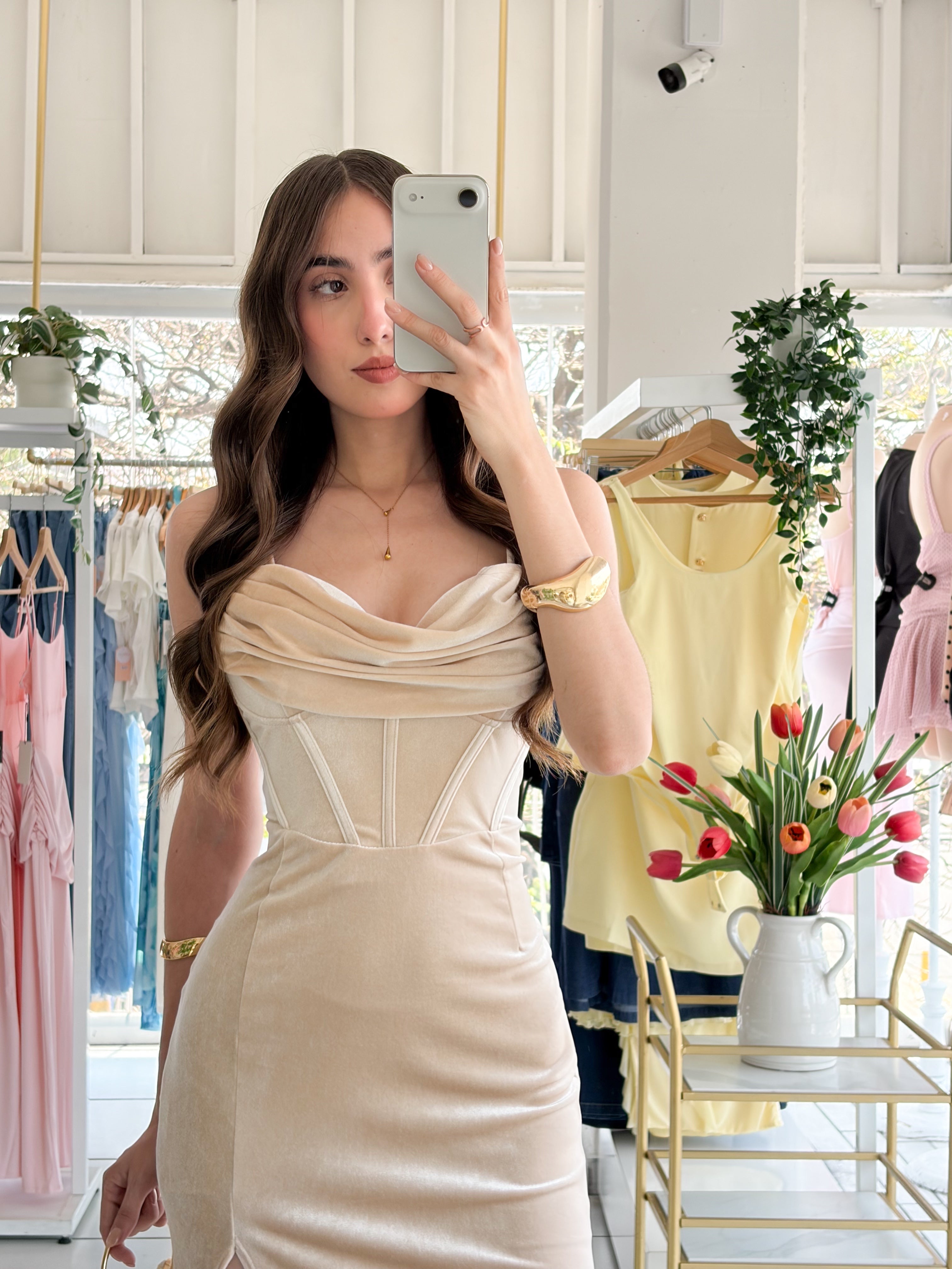 Vestido de fiesta copas