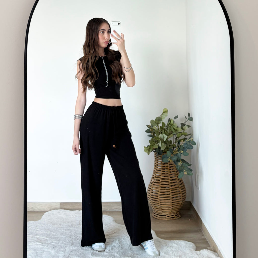 Set blusa corrugada