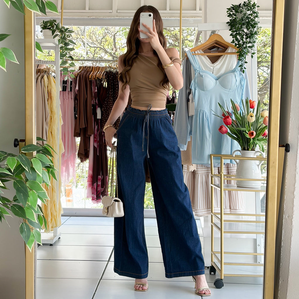 Pantalón mezclilla lazo