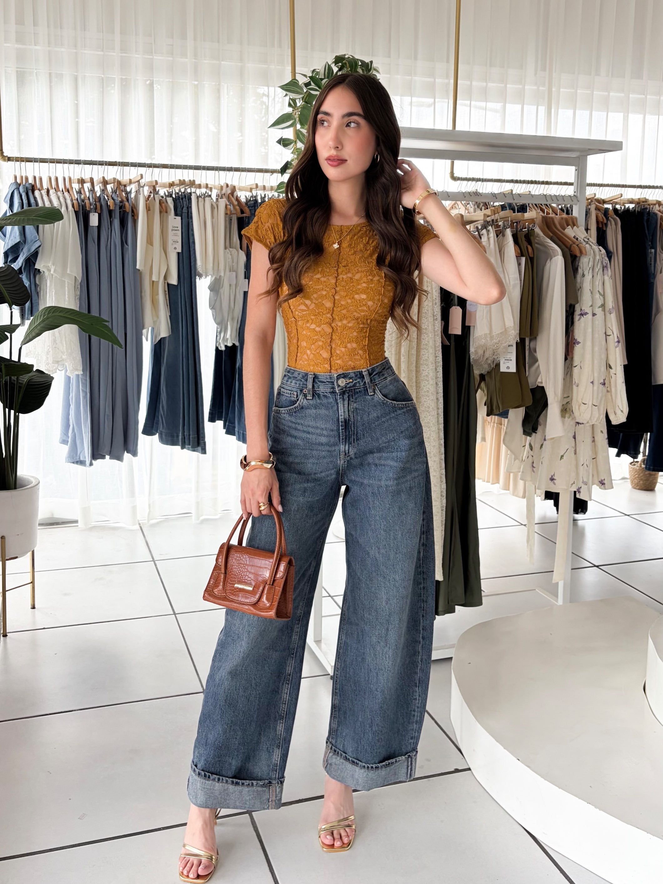 Blusa encaje floral