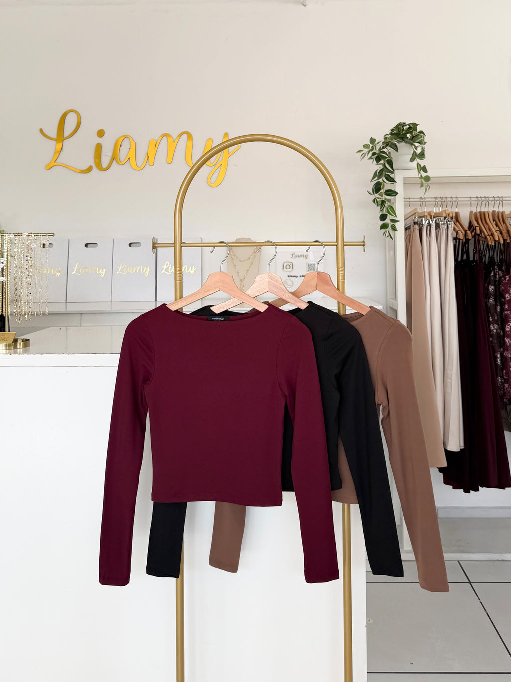 Blusa básica manga larga
