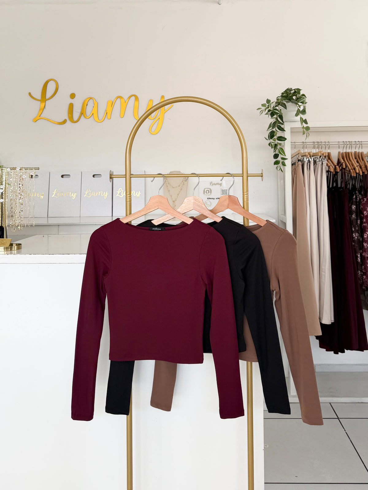 Blusa básica manga larga