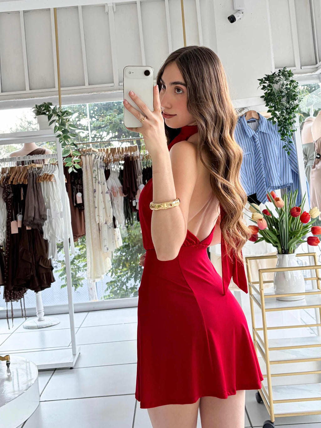 Vestido Halter corto