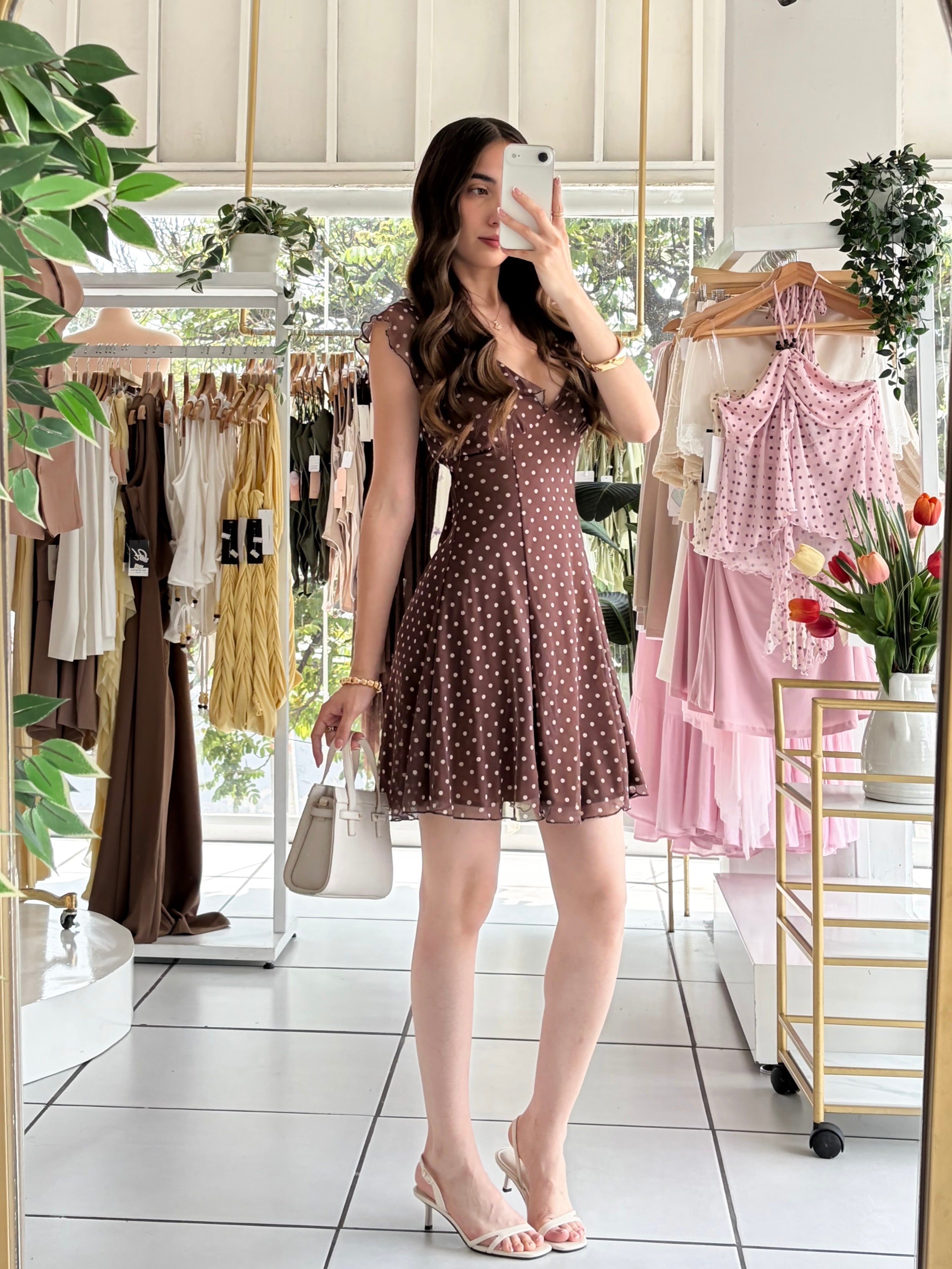 Vestido lunares Olán pecho
