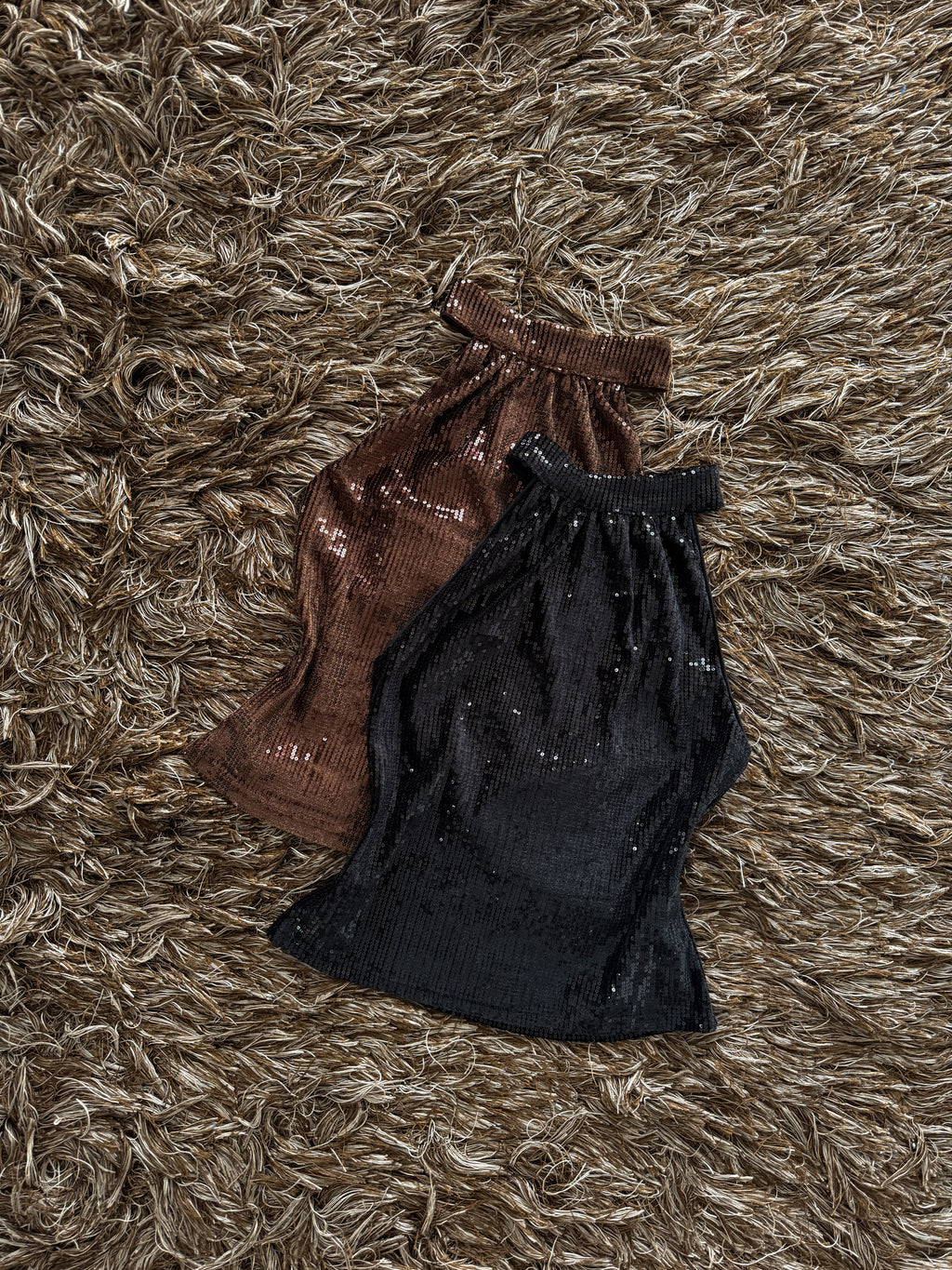 Blusa halter lentejuelas