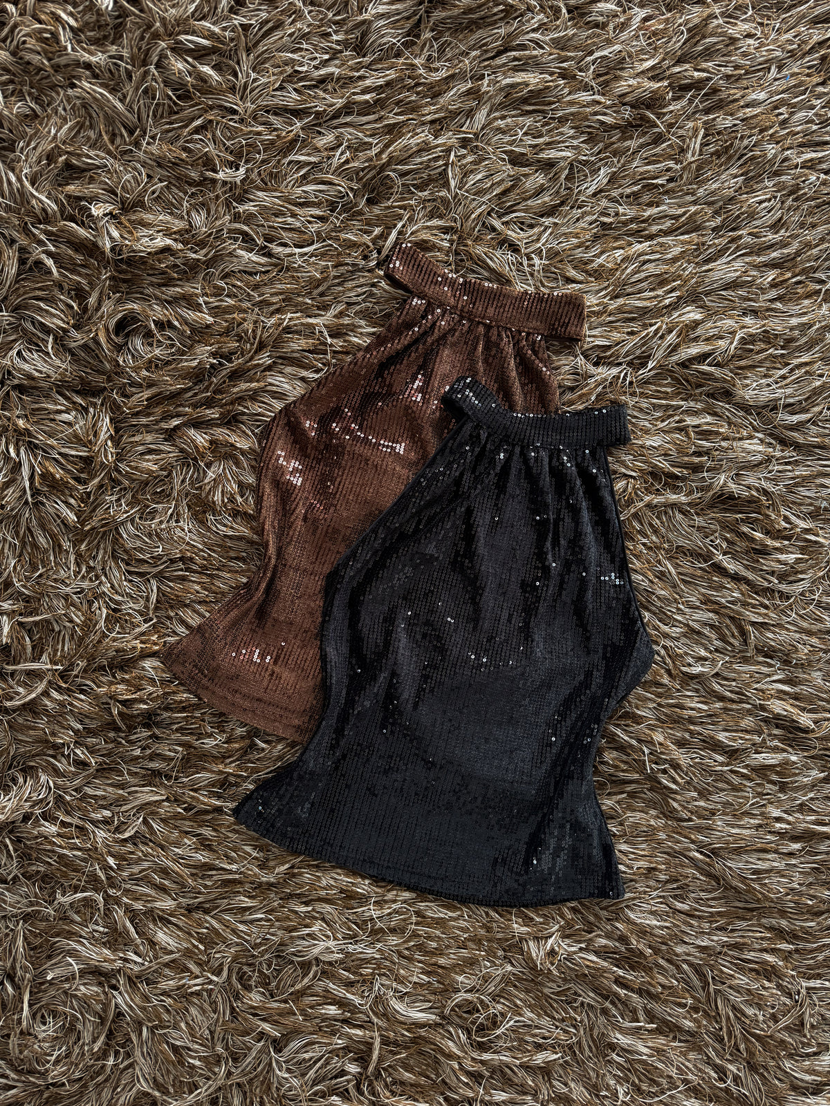 Blusa halter lentejuelas