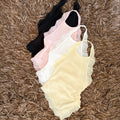 Blusa halter encaje pico