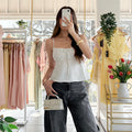 Blusa puntos moño