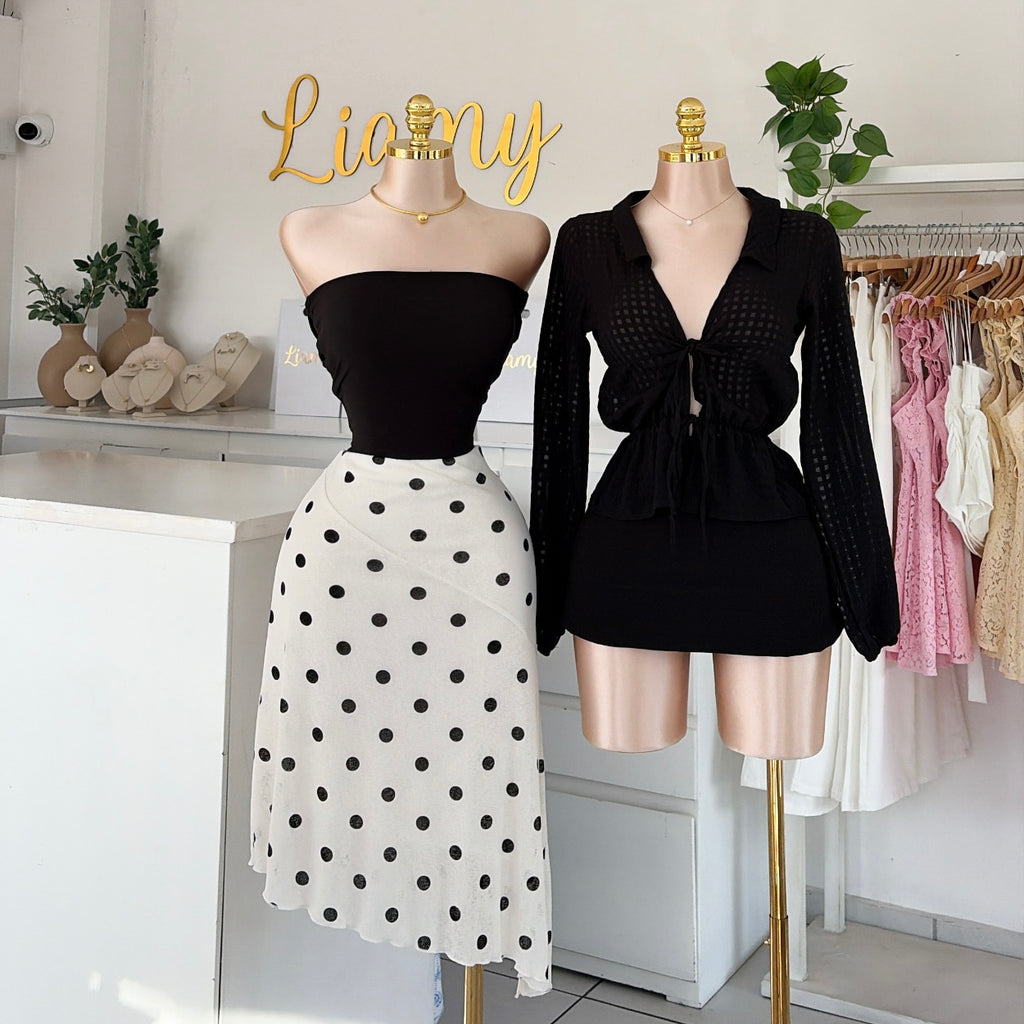 Blusa tiras manga larga