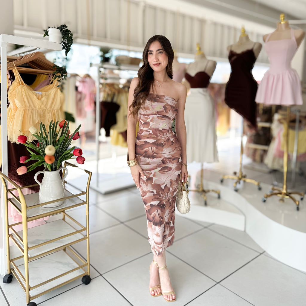 Vestido mesh straple