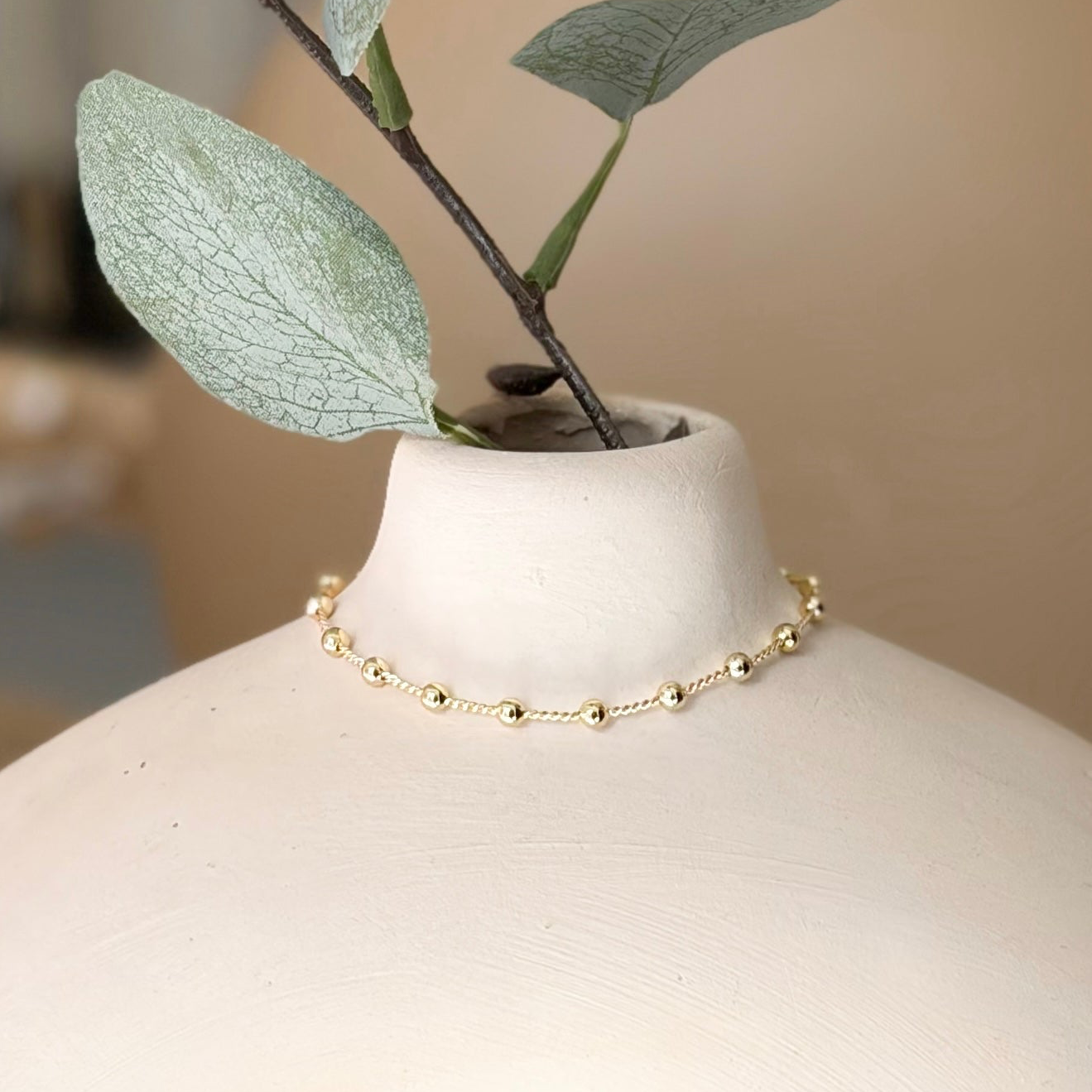 Pulsera bolitas ORO LAMINADO