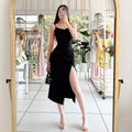 Vestido largo con encaje
