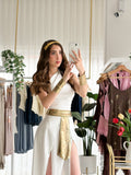Disfraz Diosa griega/cleopatra (Incluye muñequeras y accesorios)