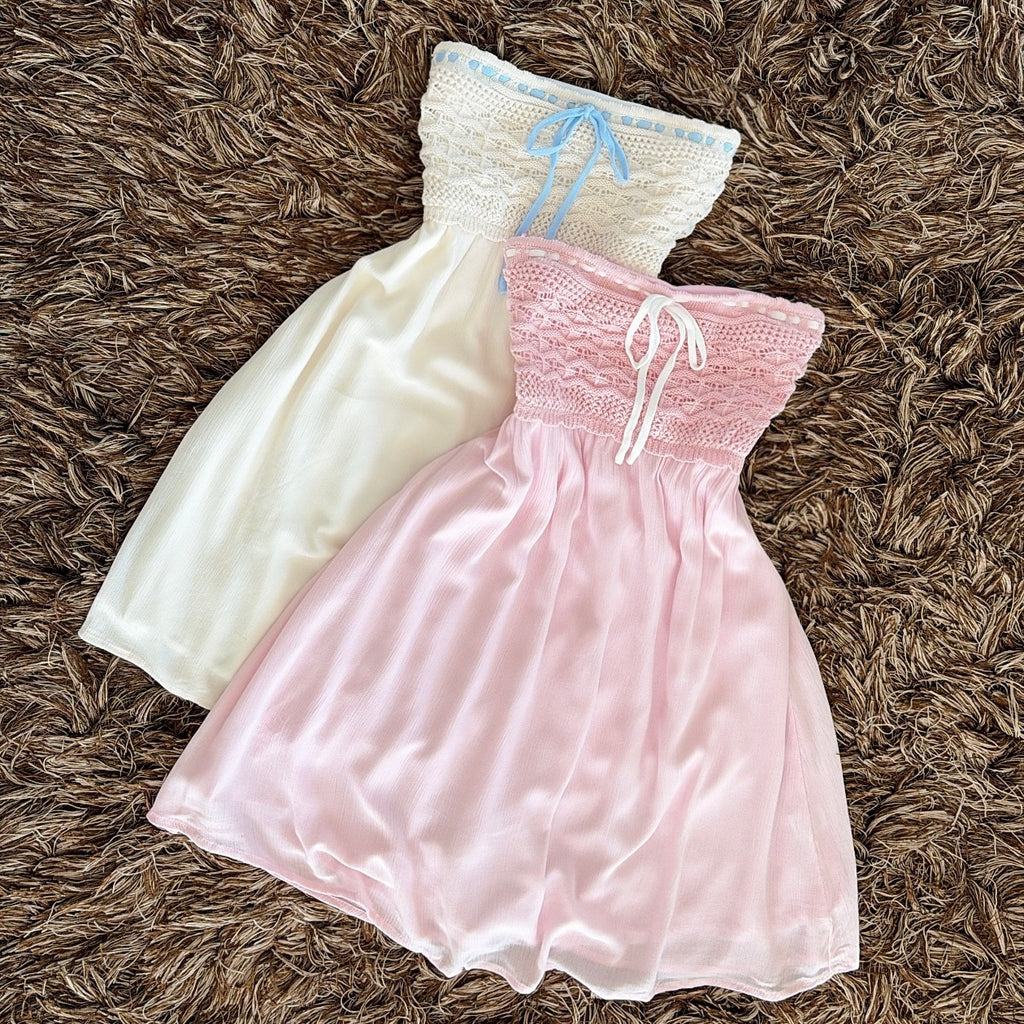 Vestido pecho tejido