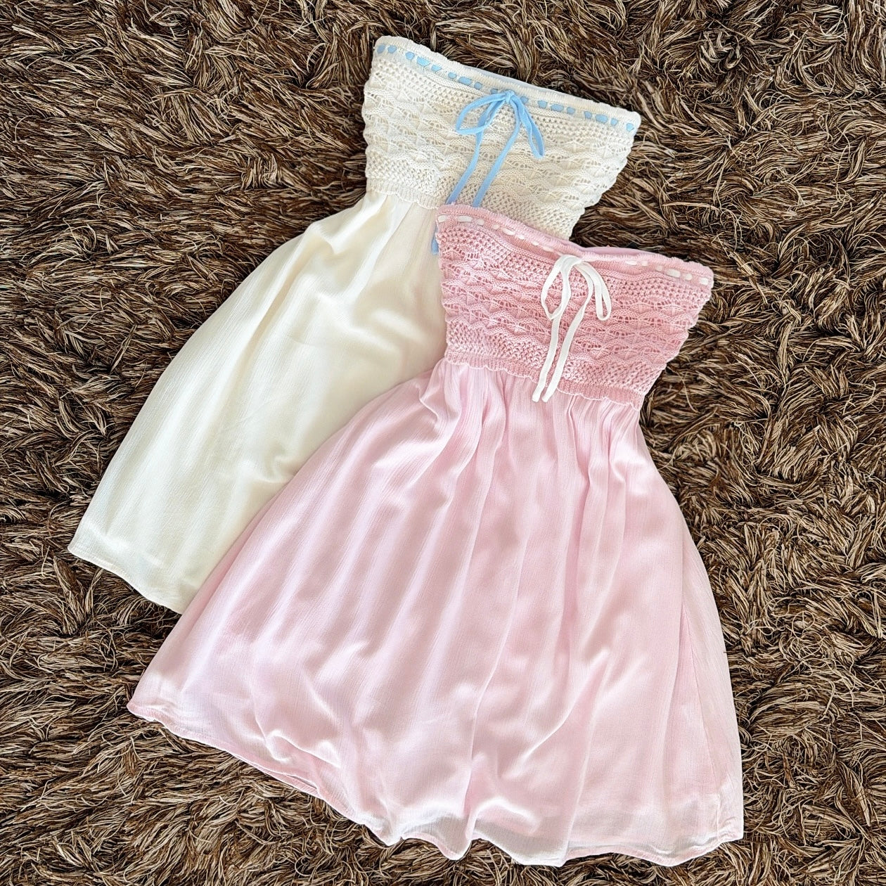 Vestido pecho tejido
