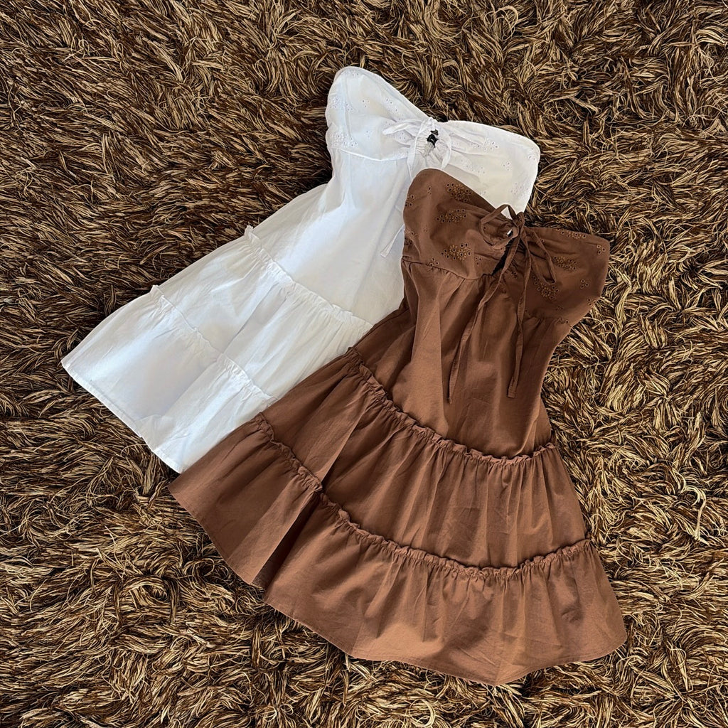 Vestido straple corto